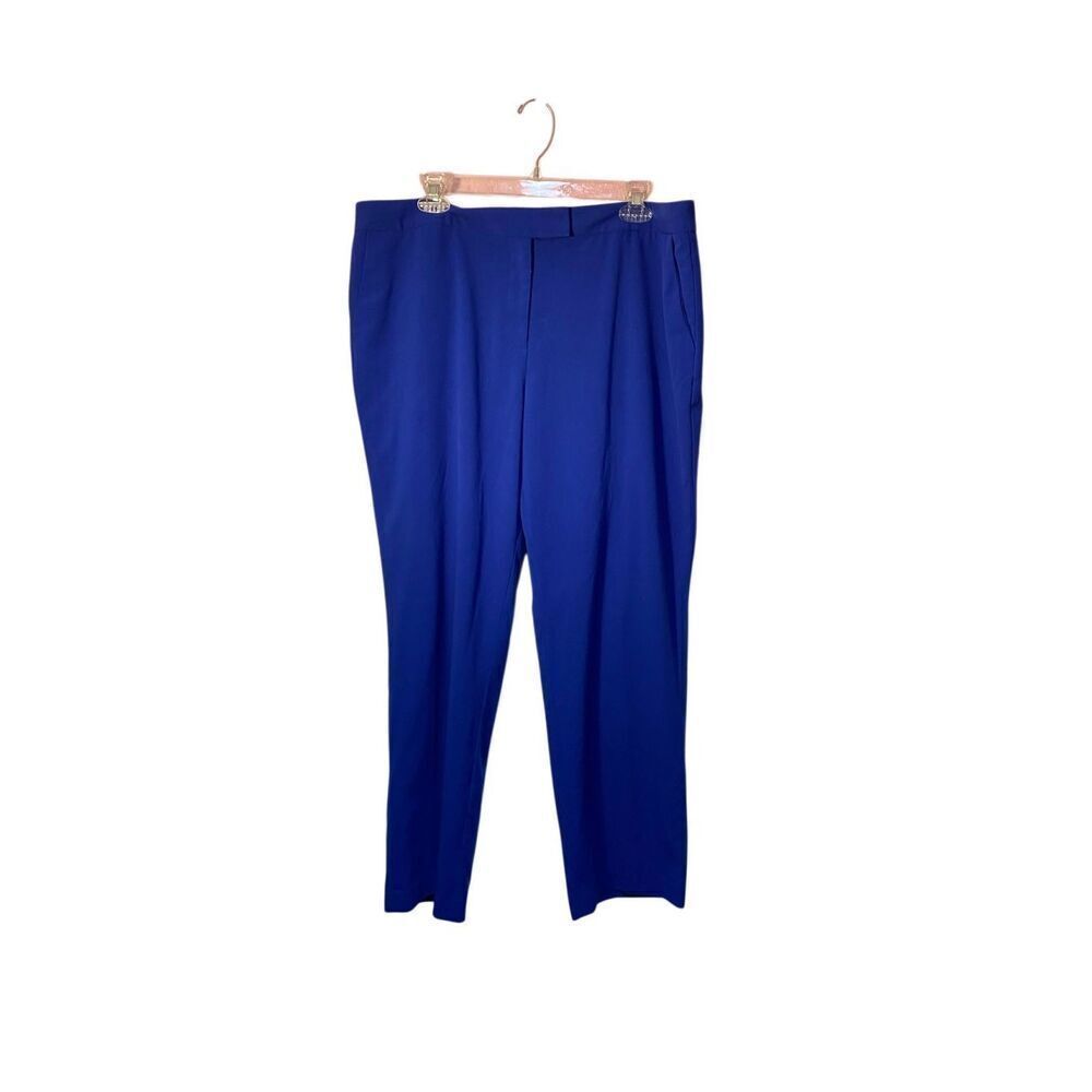 Chaus women’s royal blue Flowy silky like trouser pants size 16